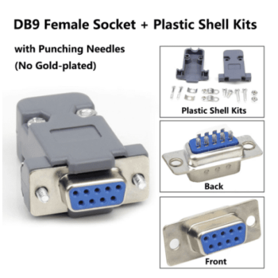 FEMALE DB9 2 Rows 9 Pin Female VGA DB9 Connector With Plastic Cover DB9 RS232 Connector DB9 Female Connector For LCD Monitor Cables