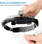 ⁦عدسة مكبرة تثبت على الرأس مع ضوء ليد بقوه تكبير1.2X,1.8X, 2.5X , 3.5X⁩ - الصورة ⁦4⁩