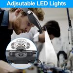 عدسة مكبرة تثبت على الرأس مع ضوء ليد بقوه تكبير1.2X,1.8X, 2.5X , 3.5X