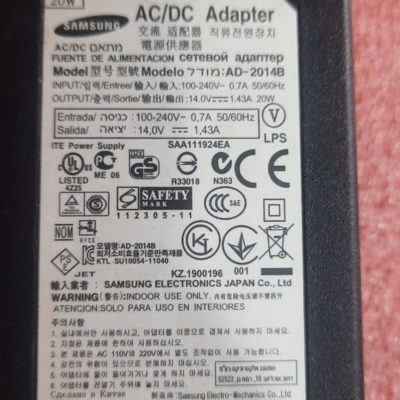 SAMSUNG AC/DC ADAPTER INPUT 100-240V AC  OUTPUT 14V DC 1.43 A