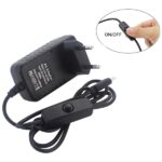 محول حائط ثابت بمخرج USB من النوع C 5Vdc (3A) مع مفتاح تشغيل/إيقاف - لـ Raspberry Pi 4