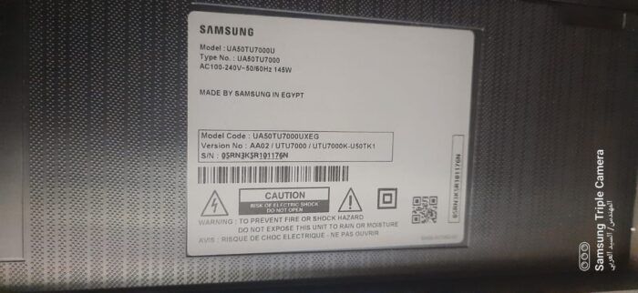 ⁦50T39 S07 XL SAMSUNG UA50TU7000⁩ - الصورة ⁦4⁩