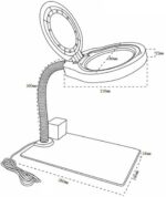 ⁦مكبر مكتب زجاجي مع مصباح ليد قابل للتعديل⁩ - الصورة ⁦4⁩