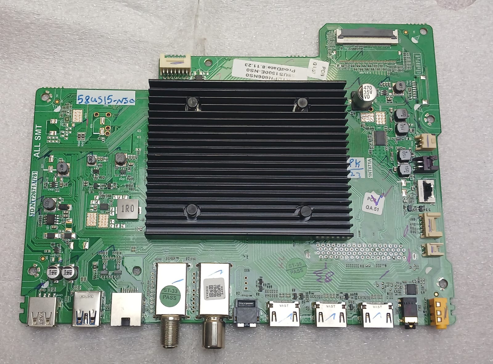 WhatsApp Image 2025-12-04 at 19.04.22_02645676 بورده شاشه تورنيدو سمارت TD.NT72671.U781 58US1500E - الصورة 1