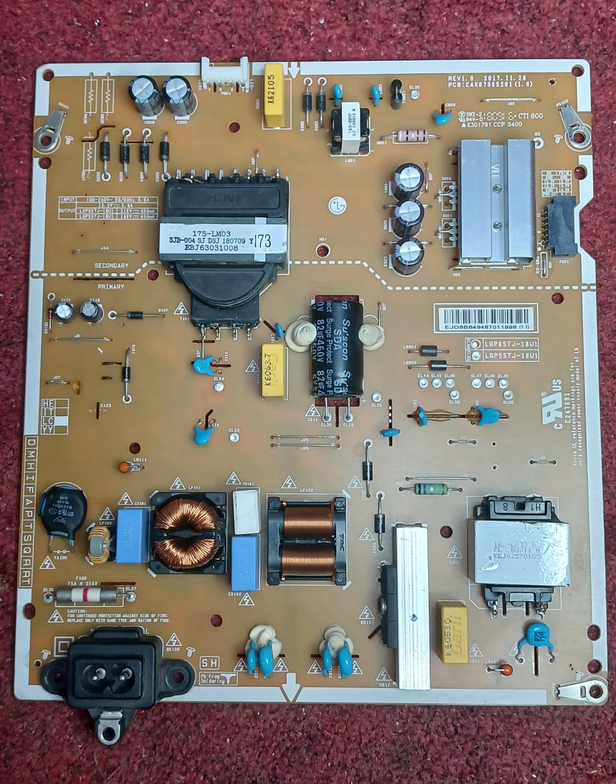WhatsApp Image 2026-10-14 at 1.41.19 PM LG Power Supply Board EAX67865201(1.6) - الصورة 1